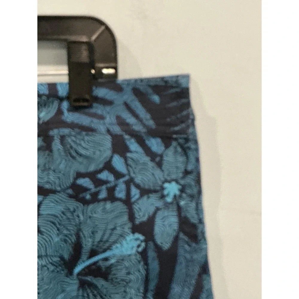 RipSkirt Womens Rip Away Wrap Skirt XL Blue Teal Maui Moonlight Hibiscus Beach